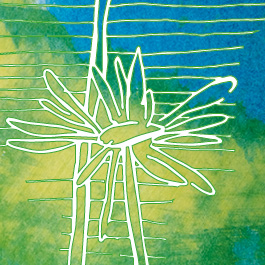 kaartjes 7x7 nr10 acryl op papier eye up